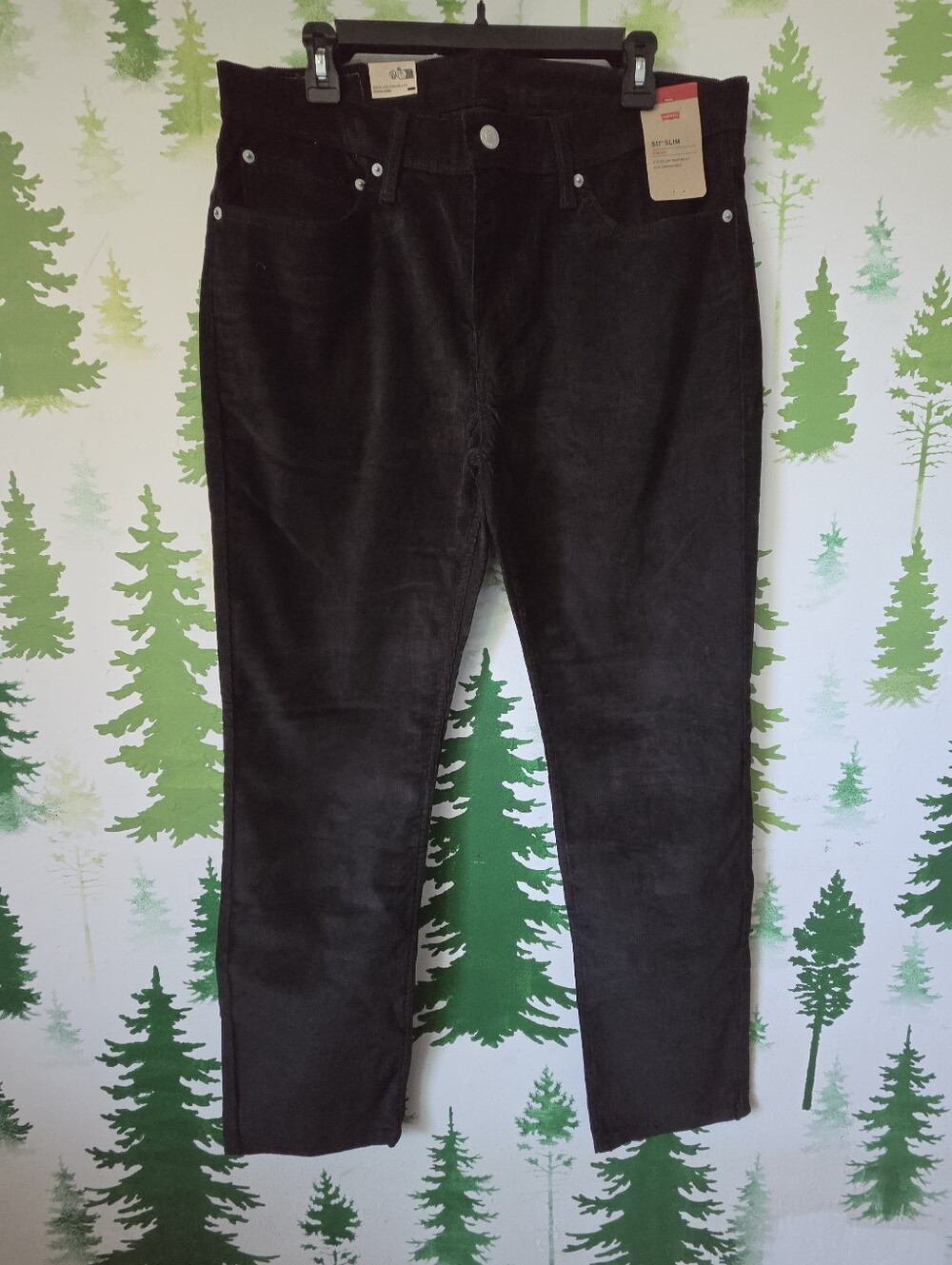 Levi's 511 Men's 34x34 Black Corduroy Slim Fit Pants